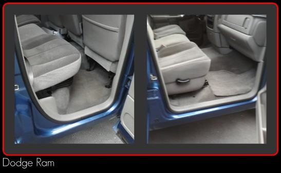 Dodge Ram with carpet staining removed and interior detail